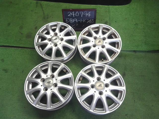 【中古】社外 AZSPORTS 13インチ アルミホイール 4本 アルト ピノ外し  自社品番240794 ZCN