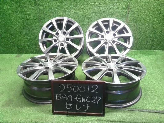 【中古】社外 アルミホイール 4本 15インチ セレナ外し 自社品番250012
