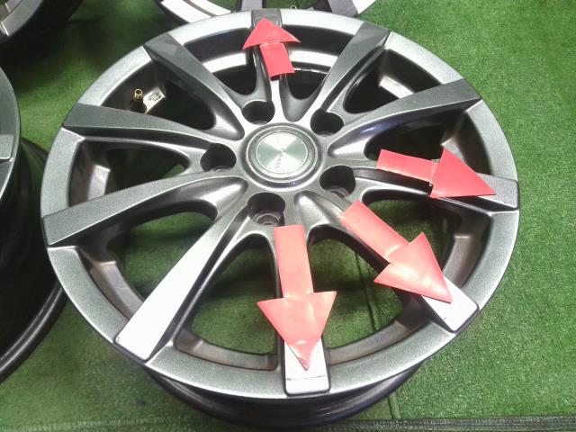 【中古】社外 アルミホイール 4本 15インチ セレナ外し 自社品番250012