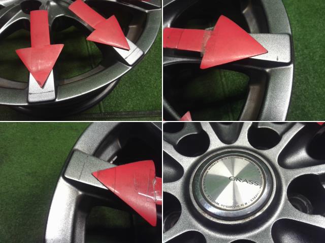 【中古】社外 アルミホイール 4本 15インチ セレナ外し 自社品番250012