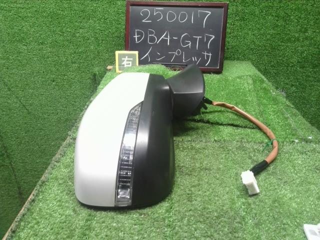インプレッサ DBA-GT7 右 運転席 ドアミラー MITSUBA　VB27　ウィンカー　サイドミラー　91036FL080 自社品番250017　色K1X