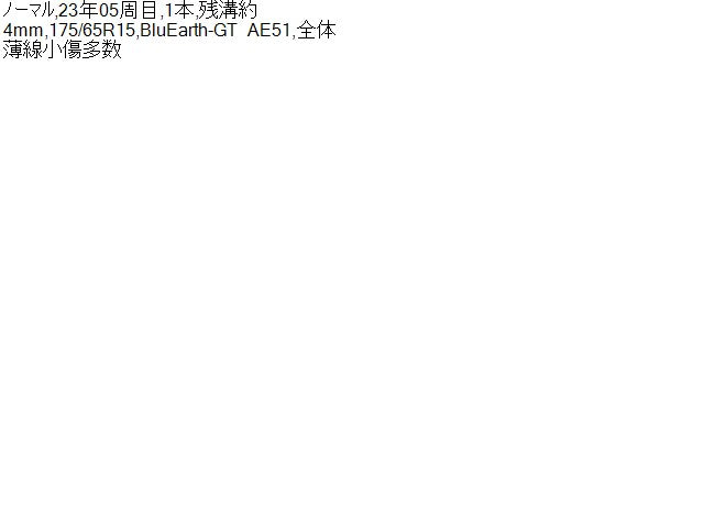 【中古】15インチ 夏 ノーマルタイヤ 175/65R15 1本 ヨコハマ  23年製 BluEarth-GT AE51 自社品番250020
