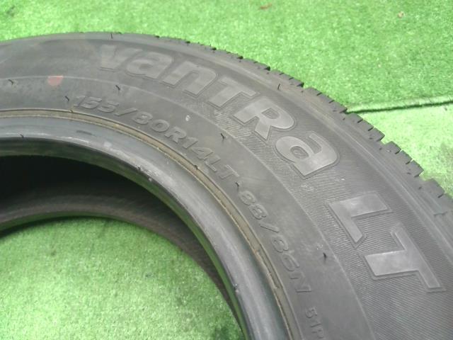 中古 ハンコック ノーマルタイヤ　4本　155/80R14　14インチ　21年　プロボックス外し 自社品番250025