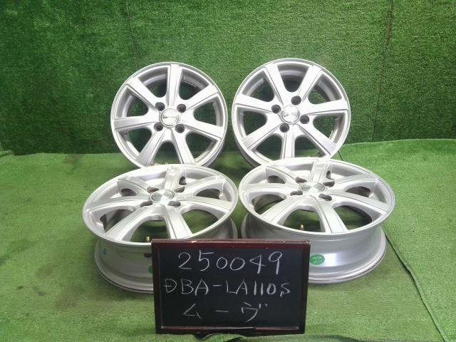 14インチ 社外アルミホイール 4本　14×4.5J　4穴　PCD100　+43　PRD　ハブ径67mm　ムーヴ外し 自社品番250049