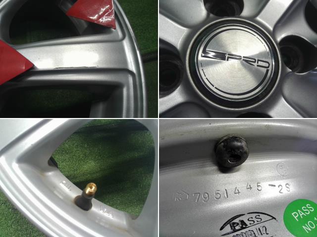 14インチ 社外アルミホイール 4本　14×4.5J　4穴　PCD100　+43　PRD　ハブ径67mm　ムーヴ外し 自社品番250049