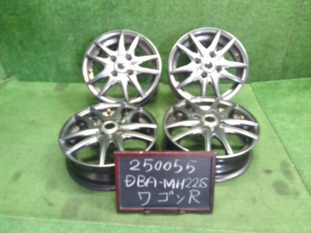 社外　13インチ　アルミホイール　4本セット　4穴　13×4.00B　PCD100　ワゴンR外し(250055)