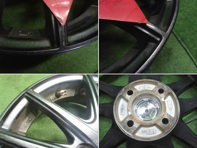 社外　13インチ　アルミホイール　4本セット　4穴　13×4.00B　PCD100　ワゴンR外し(250055)