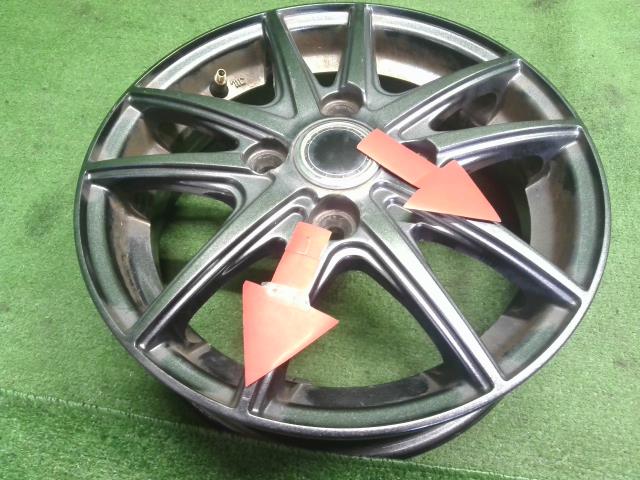 社外　13インチ　アルミホイール　4本セット　4穴　13×4.00B　PCD100　ワゴンR外し(250055)