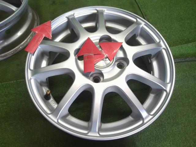 【中古】ビッグウェイ 13インチ アルミホイール 4本 Nワゴン外し  自社品番250123