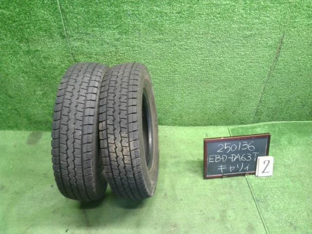 【中古】12インチ 冬 スタッドレスタイヤ 145R12 6PR 2本 ダンロップ 22年製 WINTERMAXX SV01  自社品番250136