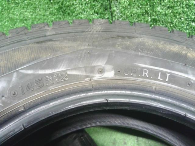 【中古】12インチ 冬 スタッドレスタイヤ 145R12 6PR 2本 ダンロップ 22年製 WINTERMAXX SV01  自社品番250136