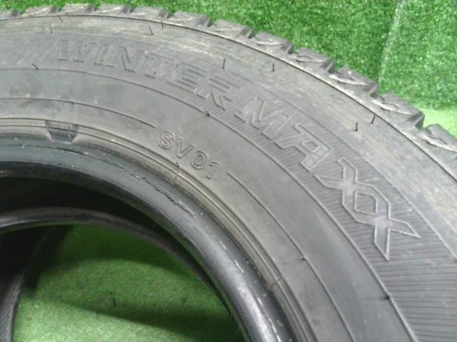 【中古】12インチ 冬 スタッドレスタイヤ 145R12 6PR 2本 ダンロップ 22年製 WINTERMAXX SV01  自社品番250136