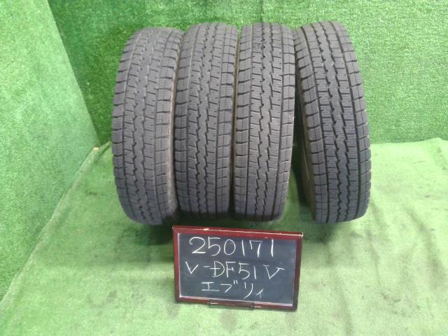 12インチ 冬 スタッドレスタイヤ4本 145R12 6PR.LT　WINTER　MAXXSV01　ダンロップ エブリィ外し　自社品番250171