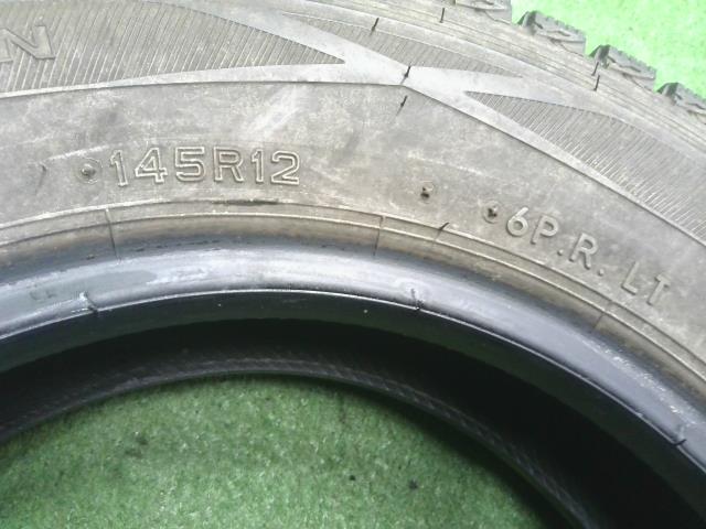 12インチ 冬 スタッドレスタイヤ4本 145R12 6PR.LT　WINTER　MAXXSV01　ダンロップ エブリィ外し　自社品番250171
