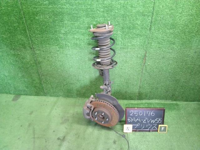 プリウス DAA-ZVW55 左フロント　ストラット　ショック　スプリング　ハブナックル　キャリパー　 48520-80493 自社品番250176