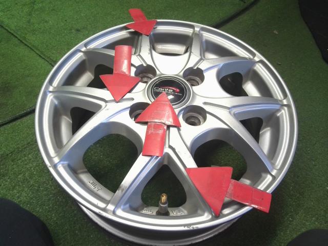 【中古】CARIFA 13インチ アルミホイール 4本 ライフ外し 自社品番250216