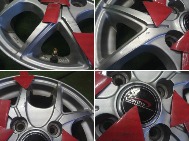 【中古】CARIFA 13インチ アルミホイール 4本 ライフ外し 自社品番250216