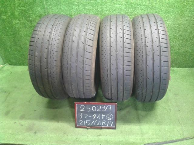 【中古】17インチ 夏 ノーマルタイヤ 215/60R17 4本 ブリヂストン 20年製   自社品番250239