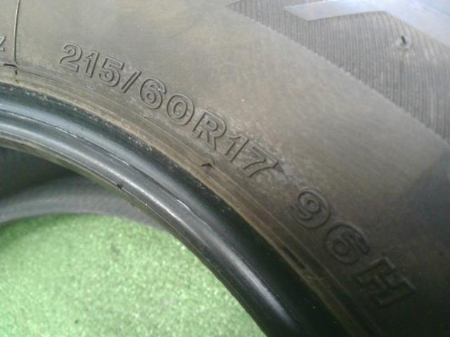 【中古】17インチ 夏 ノーマルタイヤ 215/60R17 4本 ブリヂストン 20年製   自社品番250239