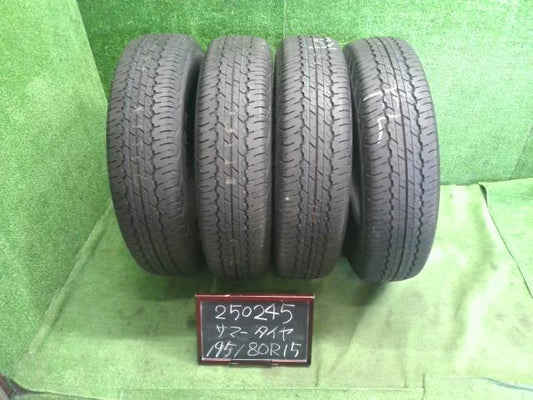 【中古】ダンロップ 夏 ノーマルタイヤ 195/80R15 4本 ダンロップ 24年製 自社品番250245