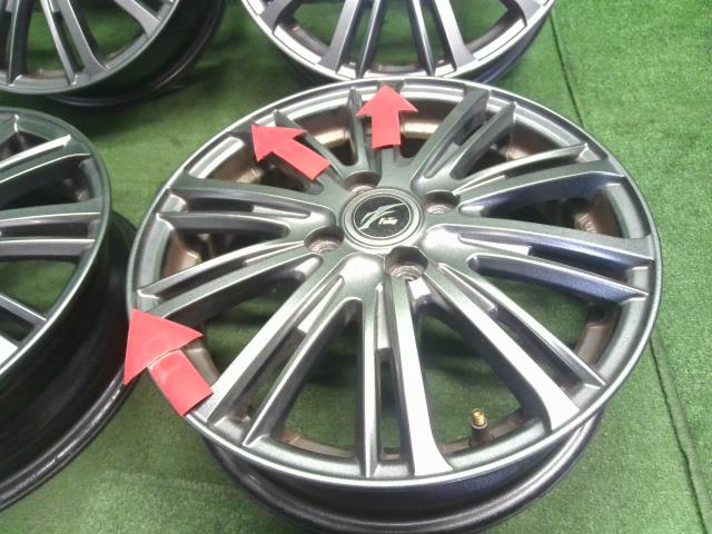 【中古】FANG 15インチ アルミホイール 4本 ソリオ外し 自社品番250246 ZJ3