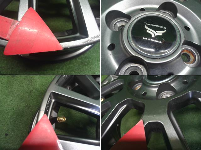 【中古】LA STRADA 13インチ アルミホイール 4本 ライフ外し 自社品番250253 B92P