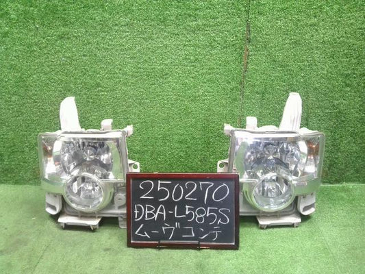 【中古】ムーヴコンテ DBA-L585S 左右 ヘッドランプ ライト 81130-B2450,81170-B2450 自社品番250270 X07