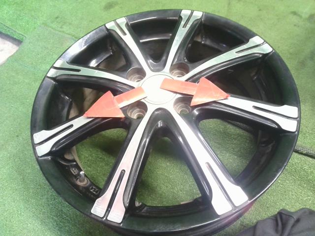 【中古】BALMINUM 15インチ アルミホイール 4本 ワゴンR外し  自社品番250287