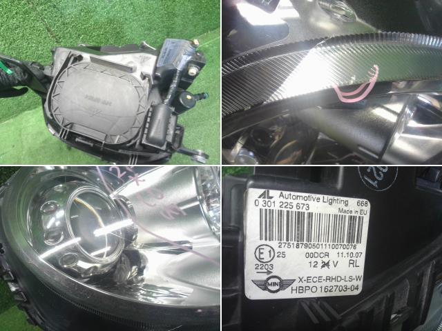 【中古】BMW ミニ ABA-MF16S 左右ヘッドランプ ライト 63 12 7 269 990 自社品番250353
