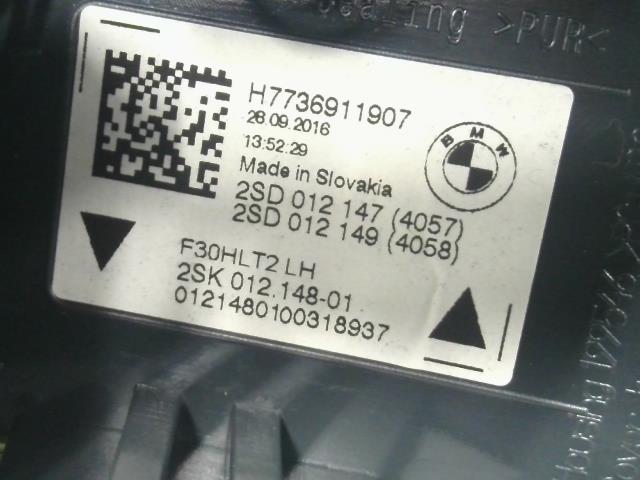 【中古】BMW 3シリーズ LDA-8C20 左テールランプ セット 63 21 7 372 209 自社品番250375