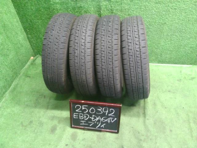 【中古】12インチ 夏 ノーマルタイヤ 145R12 6P 4本 ダンロップ   自社品番250392