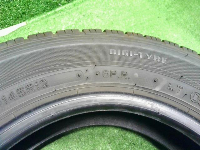 【中古】12インチ 夏 ノーマルタイヤ 145R12 6P 4本 ダンロップ   自社品番250392