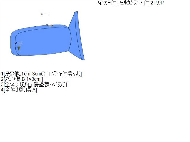 【中古】エスクァイア DBA-ZRR80G 右ドアミラー サイドミラー 87910-28B690 自社品番250427 202