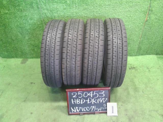 【中古】12インチ 夏 ノーマルタイヤ 145/80R12 4本 ダンロップ 23年製 自社品番250453