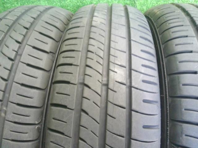 【中古】13インチ 夏 ノーマルタイヤ 155/65R13 4本 ダンロップ 23年製 ※1本 ECOFINE 24年製  自社品番250478