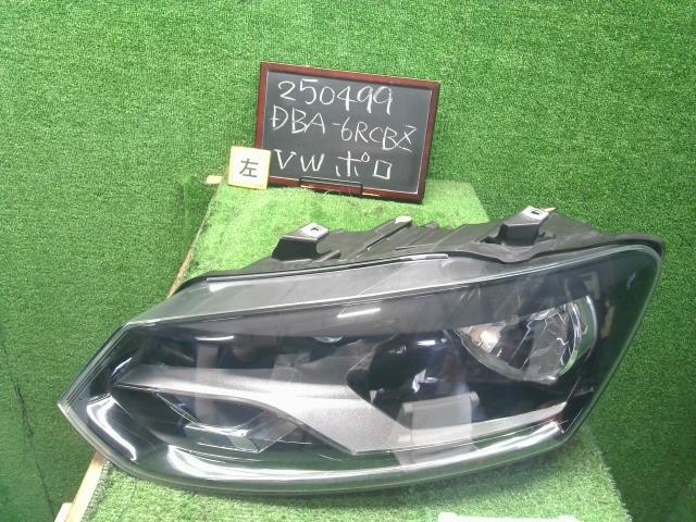 【中古】VW ポロ DBA-6RCBZ 左ヘッドランプ ライト 6R2941007F 自社品番250499