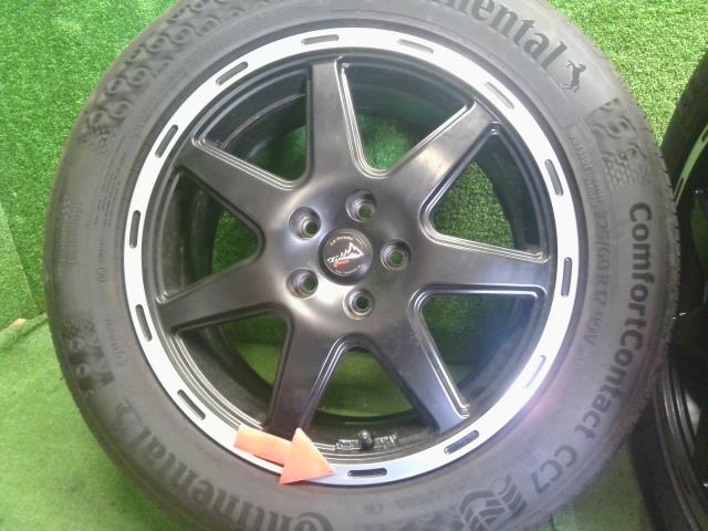 【中古】ComfortContact,CC7 225/60R17 17インチ 7.5J タイヤホイール セット ジープ チェロキー 外し 自社品番250501