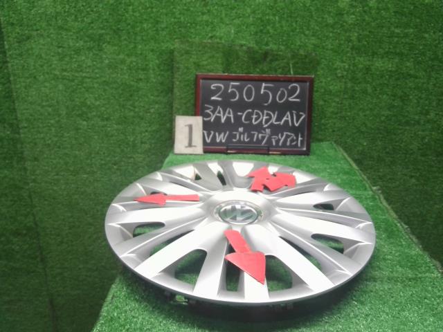 【中古】VW ゴルフヴァリアント 3AA-CDDLAV ホイールキャップ 15インチ 1枚 自社品番250502