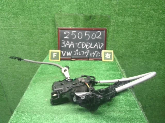 【中古】VW ゴルフヴァリアント 3AA-CDDLAV 右フロントドアロック  自社品番250502