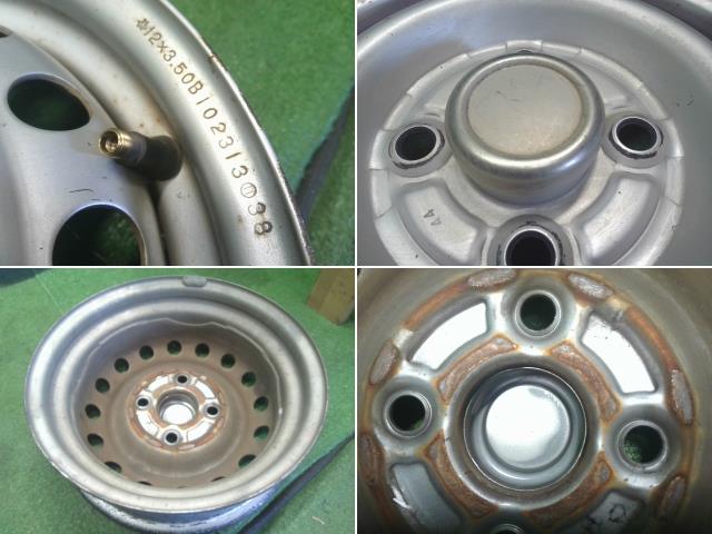 【中古】ミニキャブ GBD-U62T 12インチ　純正　スチールホイール　4本 自社品番250543 W37