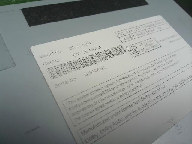 【中古】タント DBA-LA610S カーナビゲーション　パナソニック CN-LR840DDA ※CD読み込み不良 自社品番250557