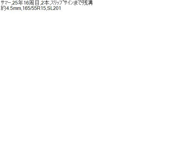 【中古】15インチ 165/55R15　25年製　サマー 夏 ノーマルタイヤ　セイバーリング　2本セット  自社品番250607