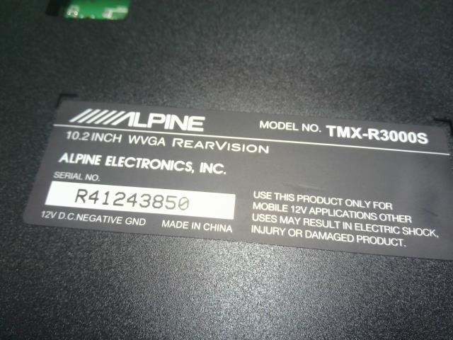 【中古】ハイゼットアトレ ABA-S331G リアモニター フリップダウン モニター  自社品番250614 W24