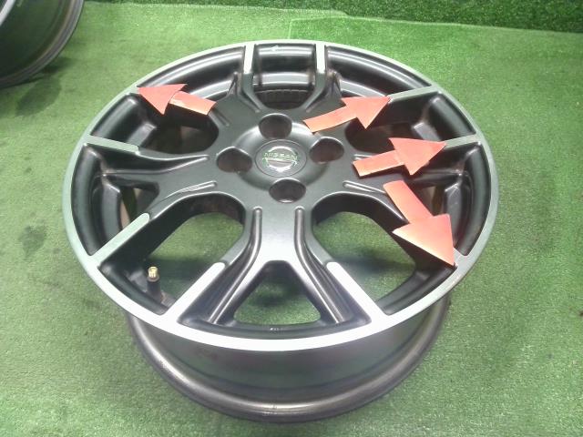 【中古】Nismo ニスモ ノート DBA-E12 NO1 純正 16×6.5J アルミ ホイール4穴 2本 ＰＣＤ100 +46 ハブ径60ｍｍD0300-1A18E 自社品番250620 QAB