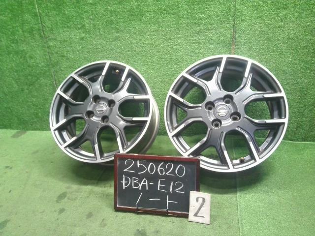 【中古】Nismo ニスモ ノート DBA-E12 NO2 純正 16×6.5J アルミ ホイール4穴 2本 ＰＣＤ100 +46 ハブ径60ｍｍD0300-1A18E 自社品番250620 QAB
