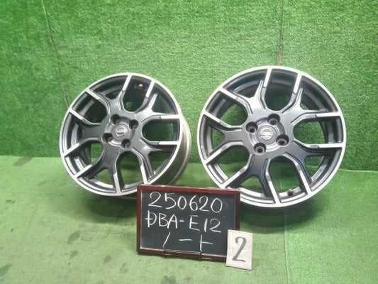 【中古】Nismo ニスモ ノート DBA-E12 NO2 純正 16×6.5J アルミ ホイール4穴 2本 ＰＣＤ100 +46 ハブ径60ｍｍD0300-1A18E 自社品番250620 QAB