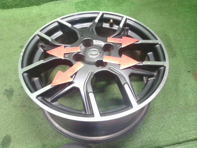 【中古】Nismo ニスモ ノート DBA-E12 NO2 純正 16×6.5J アルミ ホイール4穴 2本 ＰＣＤ100 +46 ハブ径60ｍｍD0300-1A18E 自社品番250620 QAB