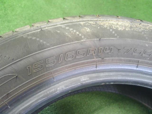 【中古】155/65R14 サマー タイヤ 夏タイヤ ダンロップ ENASAVE EC204 エナセーブ  自社品番250626 SLN/W13