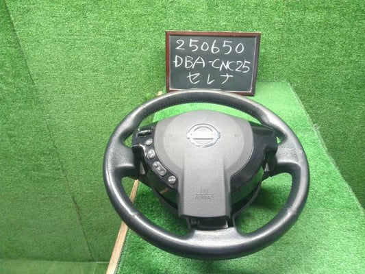 【中古】セレナ DBA-CNC25 ステアリングホイール ハンドル　インフレーター欠品 48430-EN02D 自社品番250650 QX1