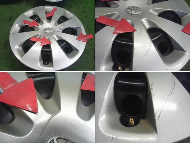 【中古】アクア DAA-NHP10 純正　15インチ　スチール　ホイール　ホイールキャップ付き 42611-52770 自社品番250651 1F7